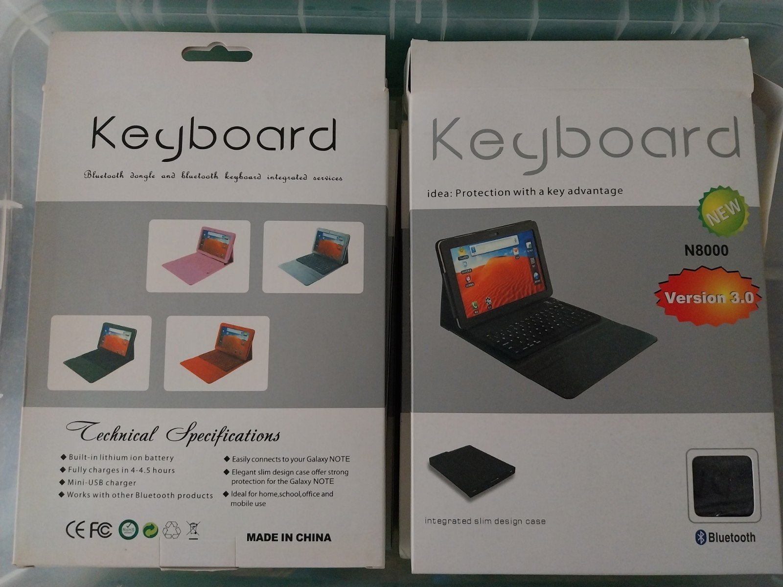 Bluetooth Keyboard Case voor Samsung Galaxy Note N8000, 10 inch, Usb-aansluiting, Galaxy Note N8000, Nieuw
