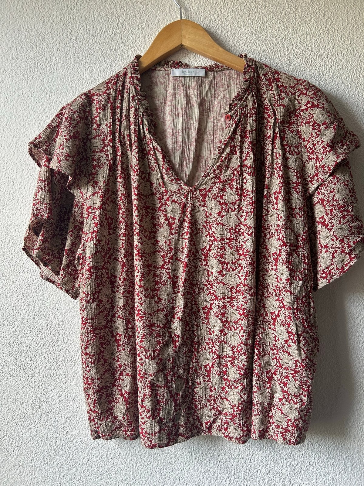 By-Bar Blouse met bloemenprint, Verzenden, Zo goed als nieuw, Maat 38/40 (M), Rood