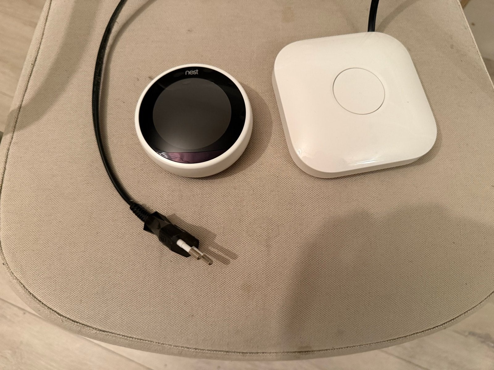 Google Nest Thermostaat met Heatlink V3 wit - nieuwstaat, Ophalen of Verzenden, Zo goed als nieuw, Thermostaat