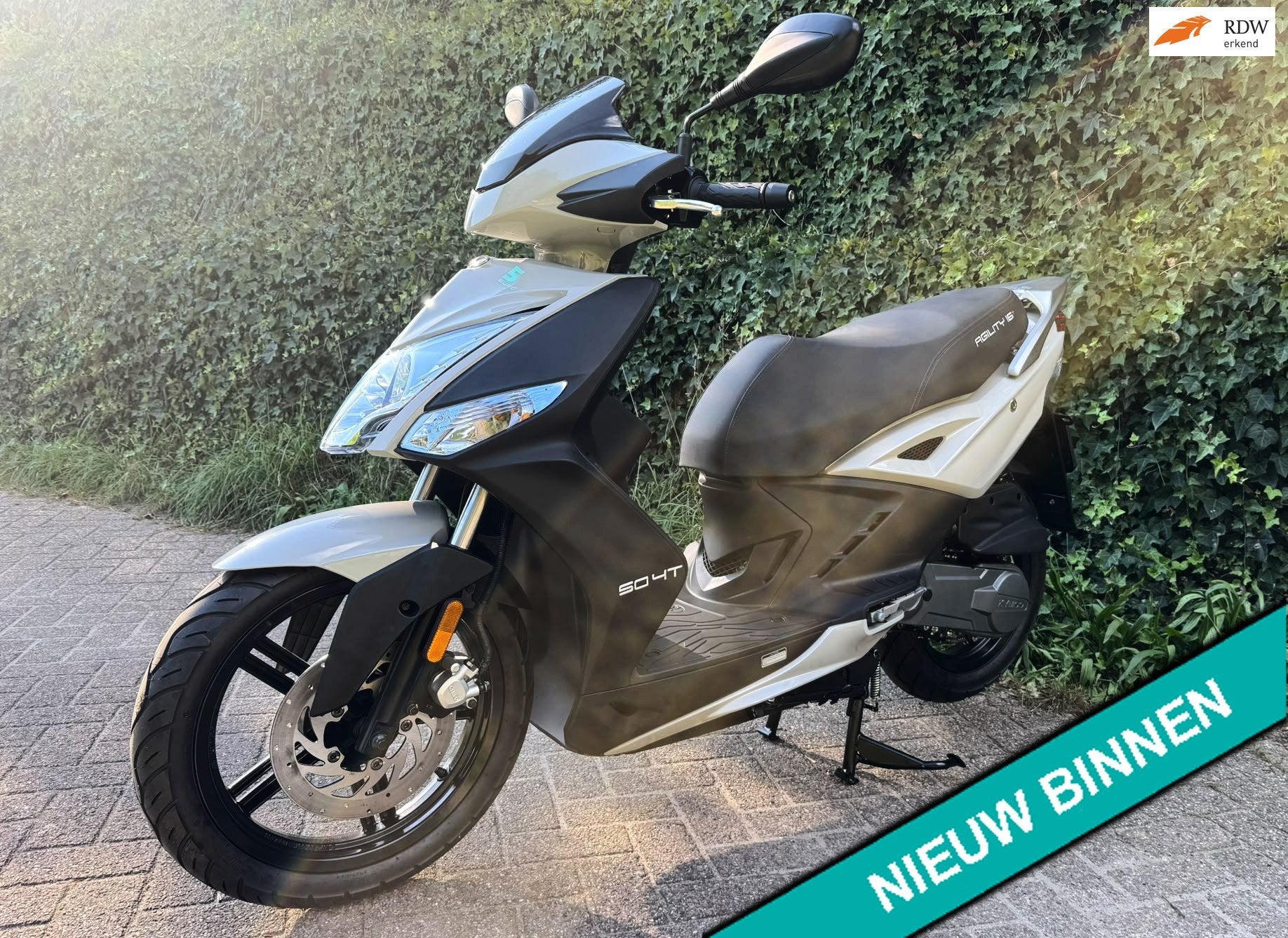 Kymco Agility 16 + NARDO GREY 45 km EURO5 Scooter NIEUW, Fietsen en Brommers, Kymco, 49 cc, K
k  k, NL, Benzine
