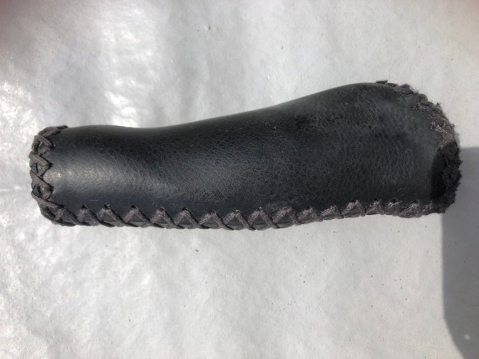 Dresco Fiets Handvat Ergo Leer 135mm Zwart, Ophalen of Verzenden, Gebruikt