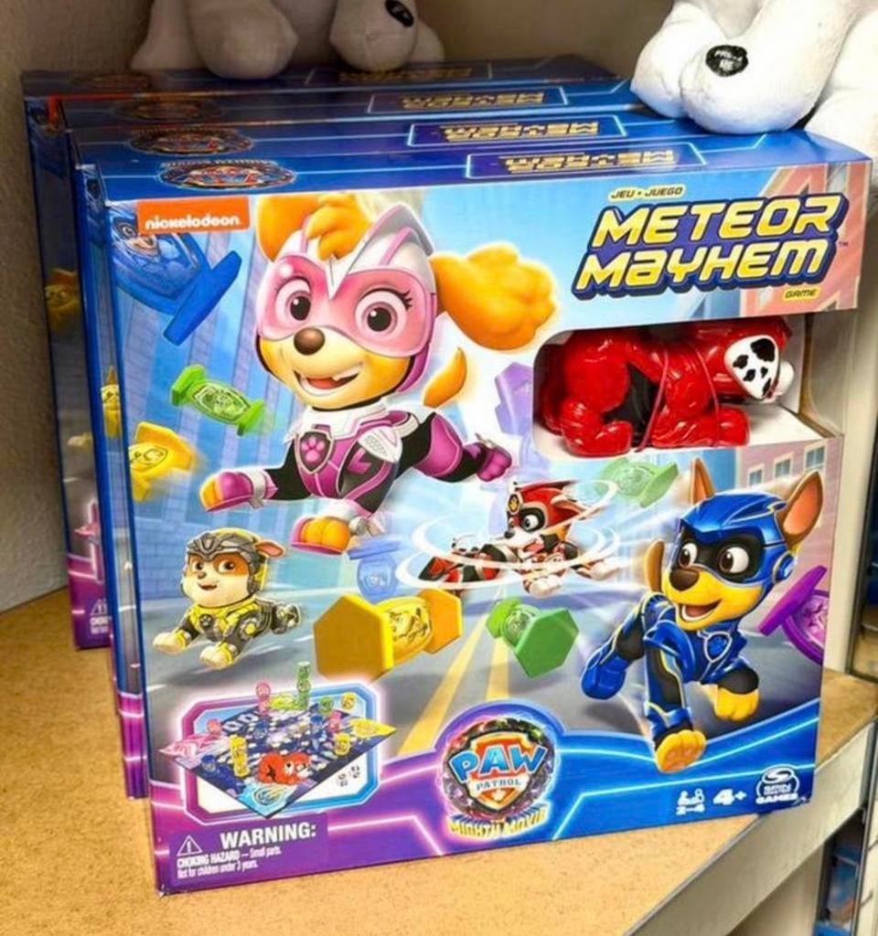 PAW Patrol The Mighty Movie - Meteor Mayhem-bordspel NIEUW, Nieuw, Ophalen of Verzenden, H, H