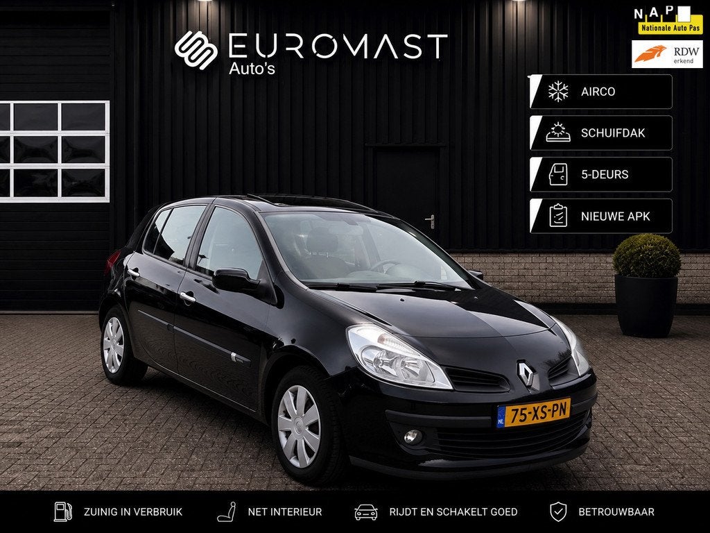 Renault Clio Gereserveerd!, Auto's, Voorwielaandrijving, Gebruikt, 4 cilinders, Zwart