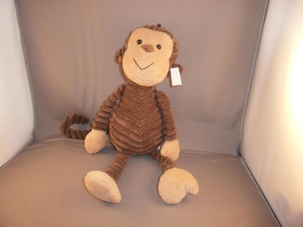 Ko Bonnie aap bruin rib stof velours crème masker voeten/, Overige merken, Overige typen, Ophalen of Verzenden, Middelgroot (20 tot 80 cm)