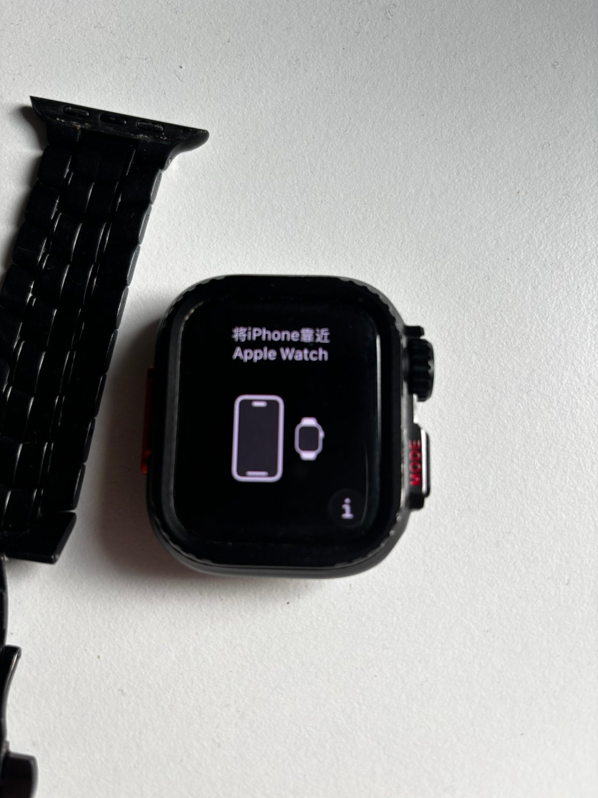 Apple Watch 9 45mm Ultra look (kleur sterrelicht orgineel), IOS, Ophalen of Verzenden, Zo goed als nieuw, GPS