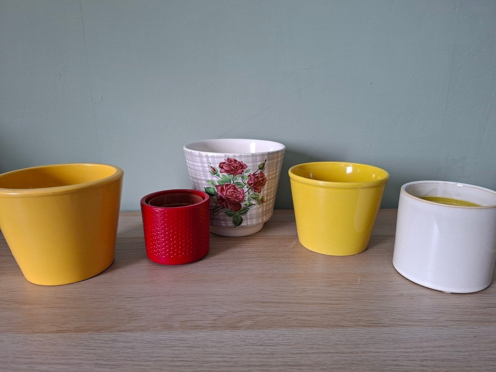 Diverse bloempotten en plantpotten, Rond, Binnen, Ophalen of Verzenden, Zo goed als nieuw