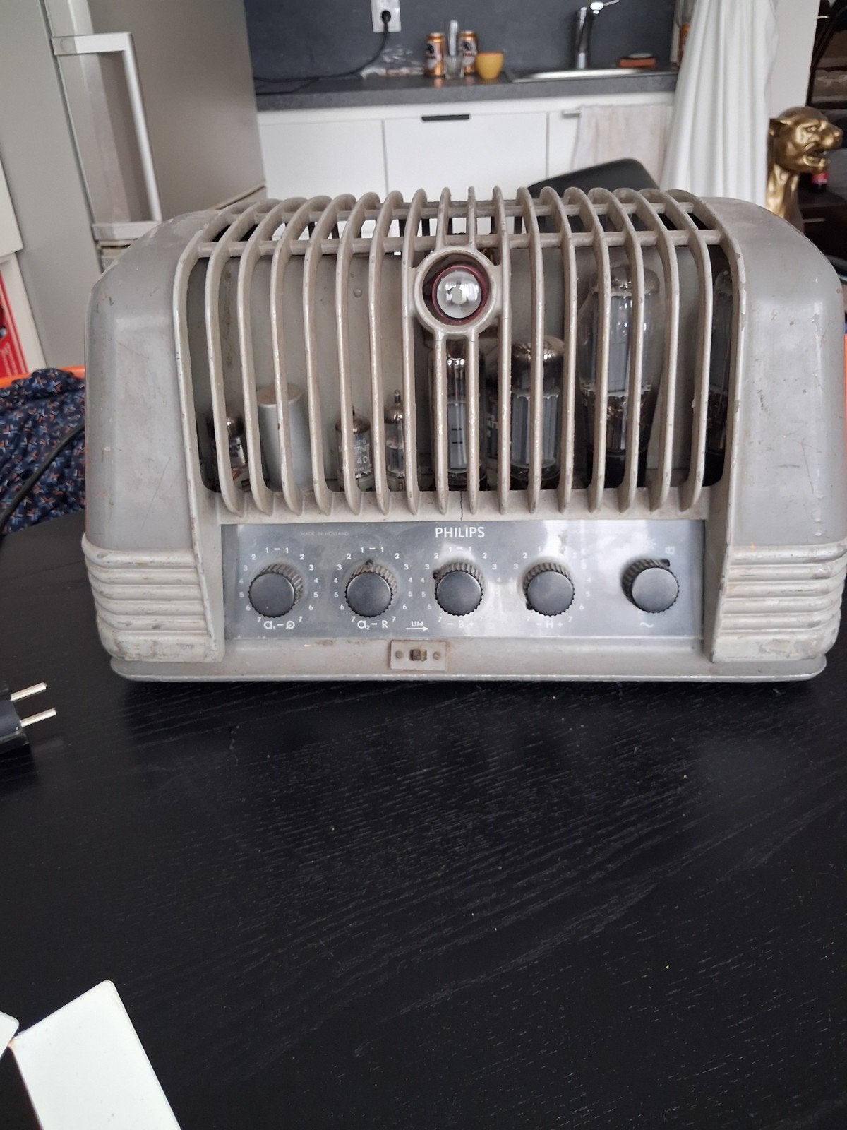 Philips EL6420 buizenversterker bj 1958, Audio, Tv en Foto, Ophalen, Versterker