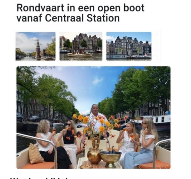 Rondvaart in sloep door Amsterdam, Twee personen, Cadeaubon, Overige typen