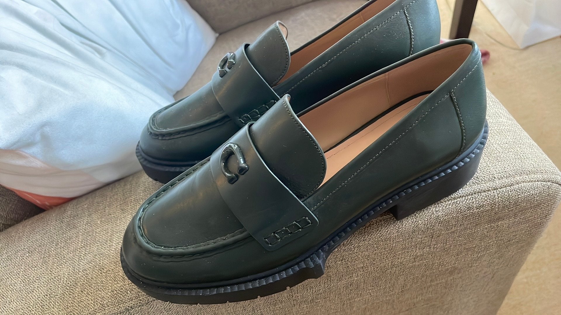 Leah loafers groen, Kleding | Heren, Schoenen, Ophalen, Zo goed als nieuw, Overige kleuren, Loafers