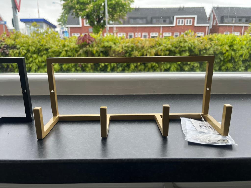 Goudkleurige kapstok haak / 4 haken, Huis en Inrichting, Woonaccessoires | Kapstokken, Ophalen, Wandhaken, Nieuw, Minder dan 100 cm