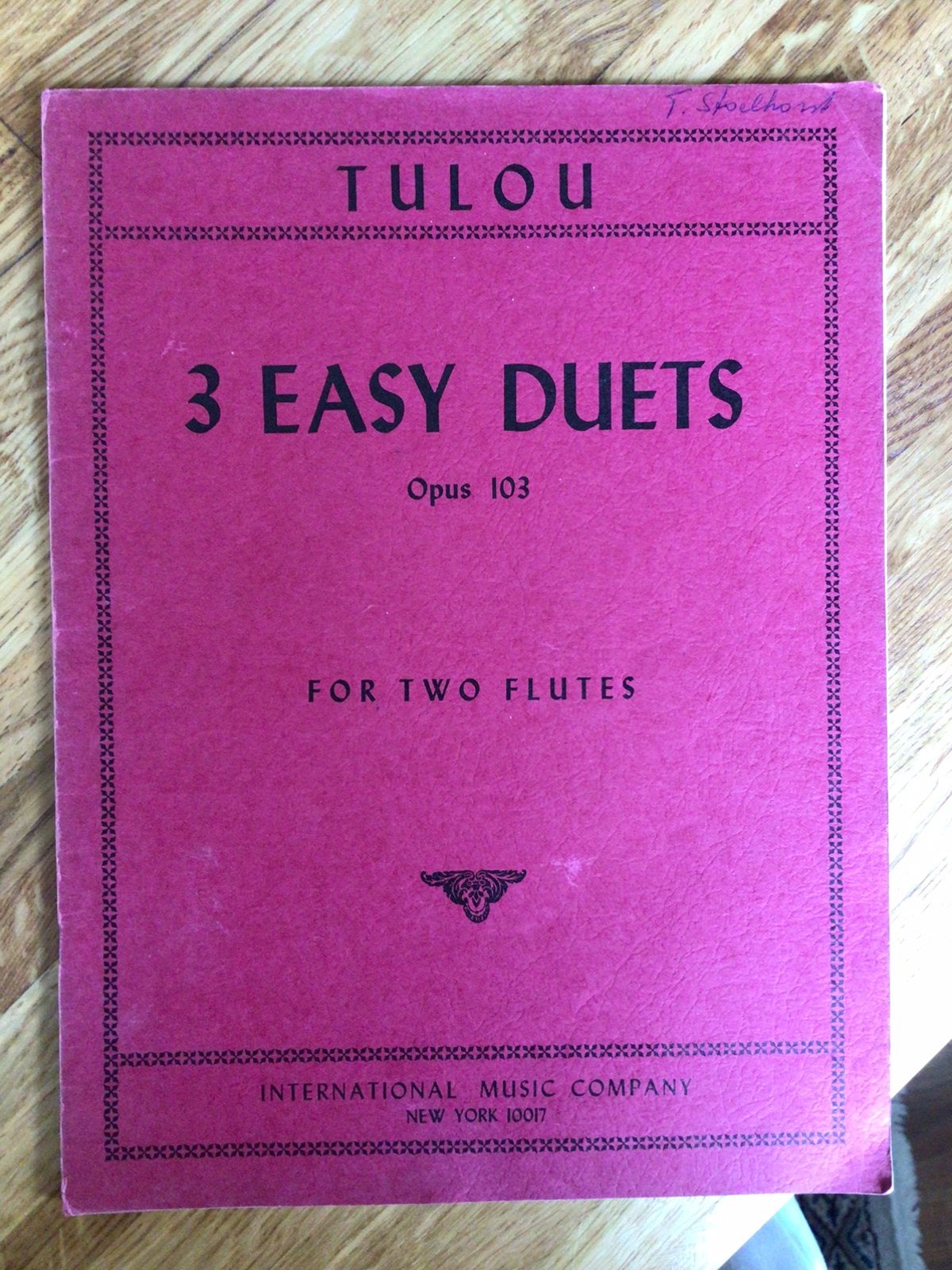 Tulou, 3 easy duets fortwo flutes, opus 103, 2 fluiten, Gebruikt, Klassiek, Ophalen of Verzenden, Blokfluit