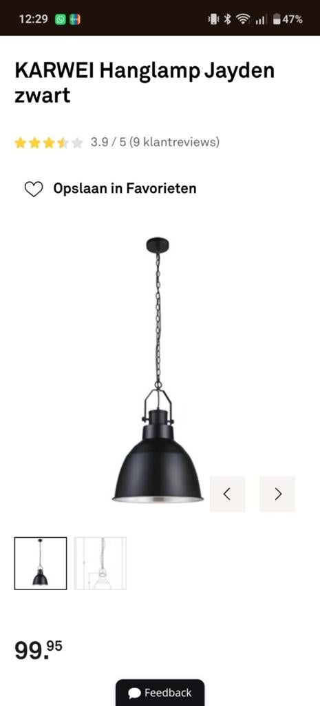 Hanglamp Karwei Jayden, Ophalen, Minder dan 50 cm