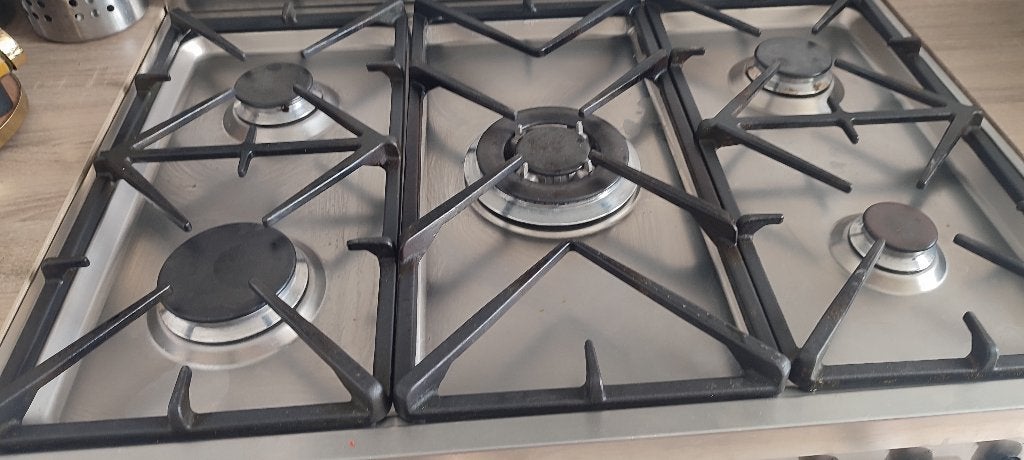 Smeg oven fornuis 90 cm, Gebruikt, 60 cm of meer, Ophalen of Verzenden, Gas