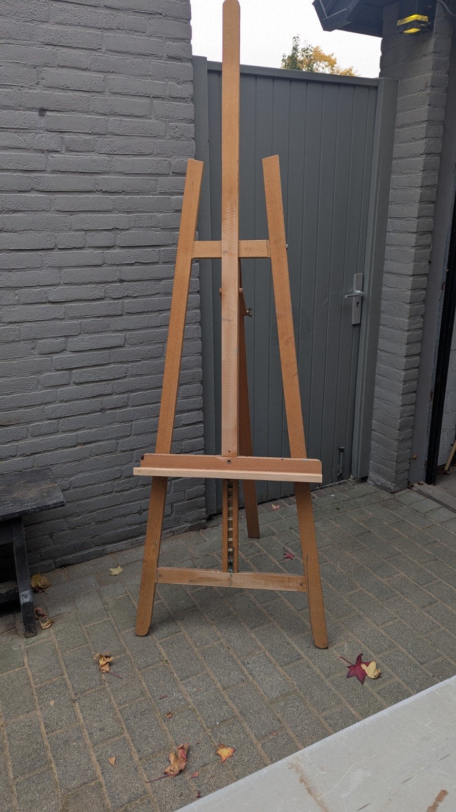 Grote houten schildersezel, verstelbaar, Ophalen, Gebruikt, Ezel