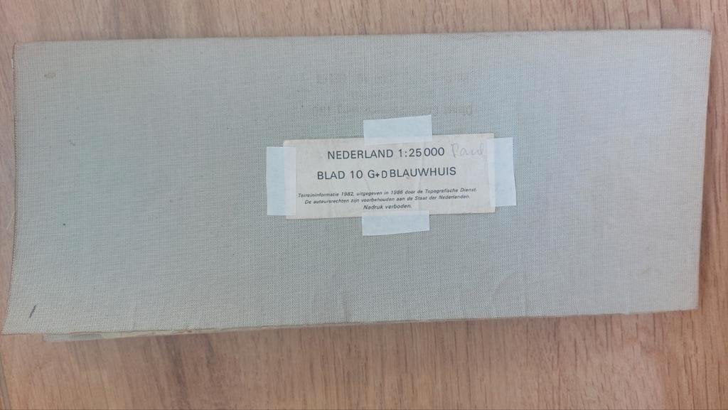 10G+D Blauwhuis Weidum Jorwerd Winsum Stafkaart uit 1986, Ophalen of Verzenden