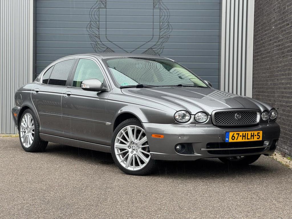 Jaguar X-type 3.0 V6 Executive Automaat|Leer|Nap, Auto's, Jaguar, Gebruikt, Beige, Navigatiesysteem, Bedrijf