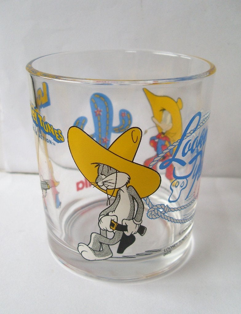 Looney Tunes Nutella Glas Bugs Bunny Yosemite Sam Daffy Duck, Verzamelen, Ophalen of Verzenden, Looney Tunes, Zo goed als nieuw