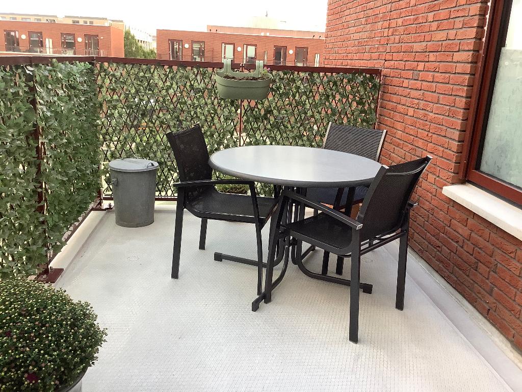 Tuintafel Rond opklapbaar merk SIEGER, Ophalen, Zo goed als nieuw, Rond, Kunststof