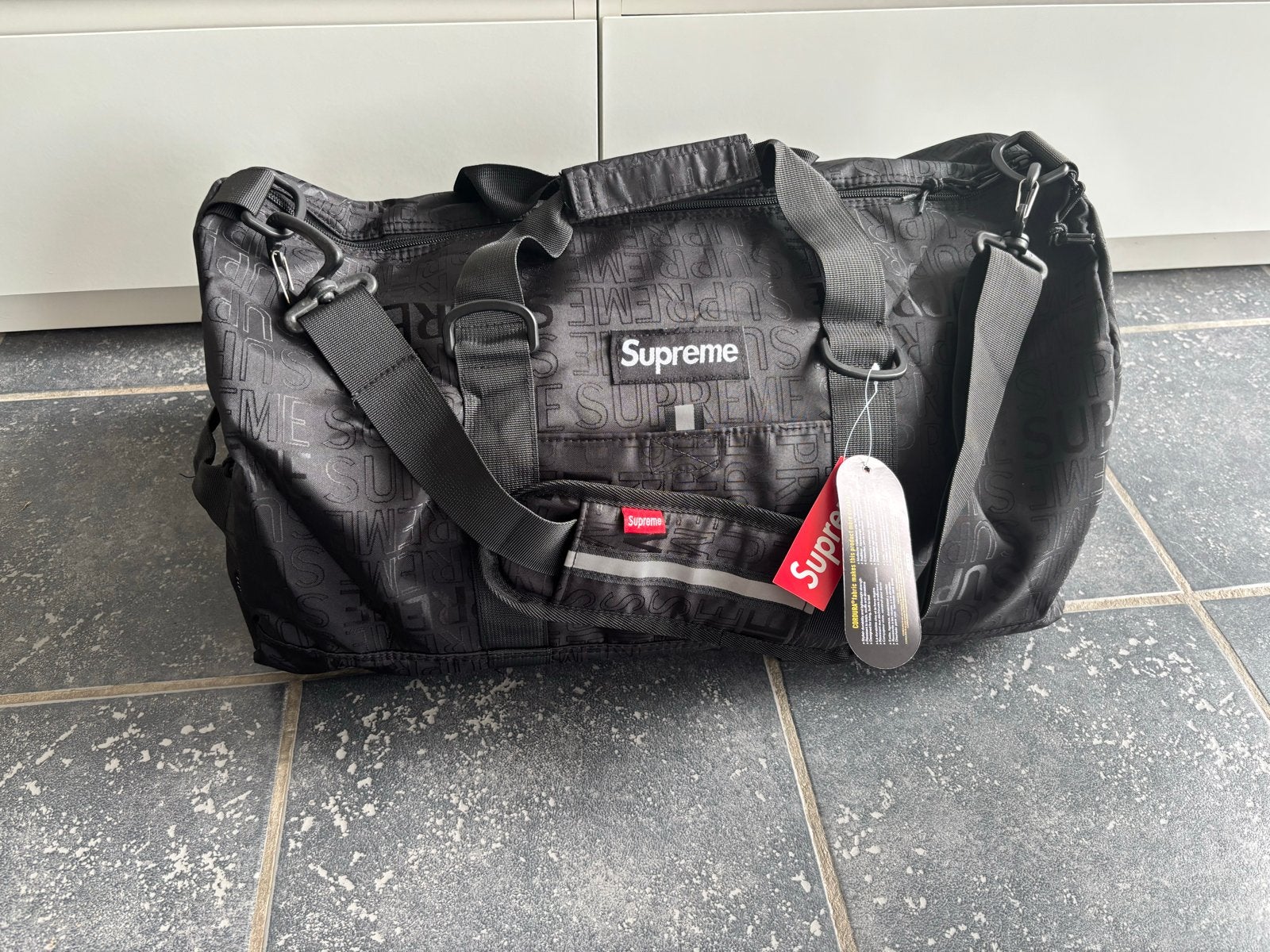 Supreme Duffle Bag Zwart - Zo goed als nieuw, Ophalen, 40 tot 60 cm, 20 tot 30 cm, Zwart