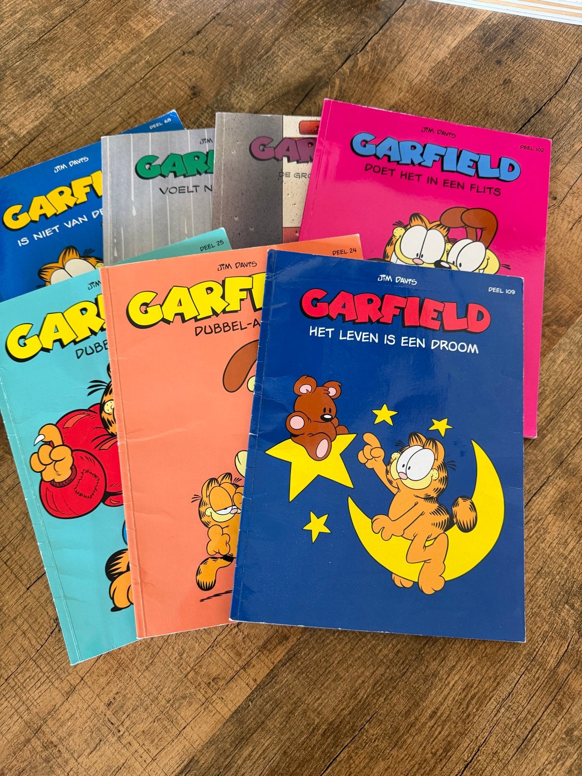 Garfield stripboeken - Diverse delen 7 stuks, Meerdere stripboeken, Ophalen of Verzenden, Gelezen