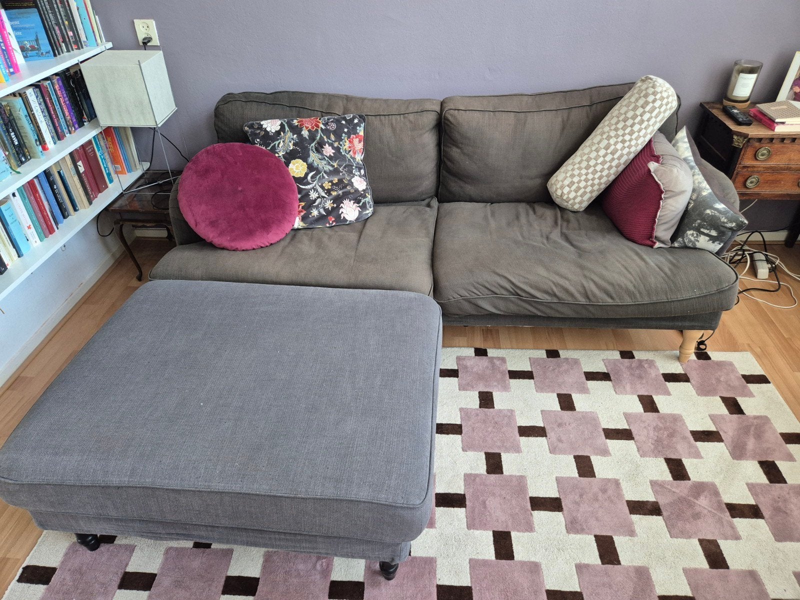 Ikea stocksund bank met poef, Ophalen, Gebruikt, 75 tot 100 cm, 200 tot 250 cm