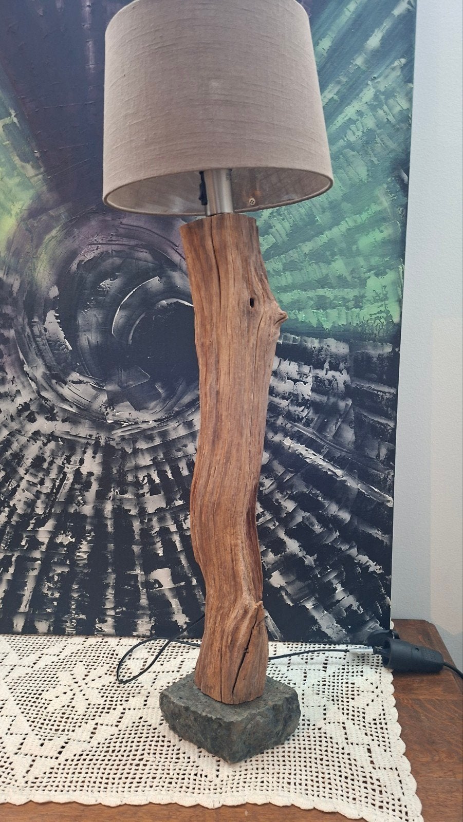 Sfeervolle eikenlamp, Ophalen, Nieuw