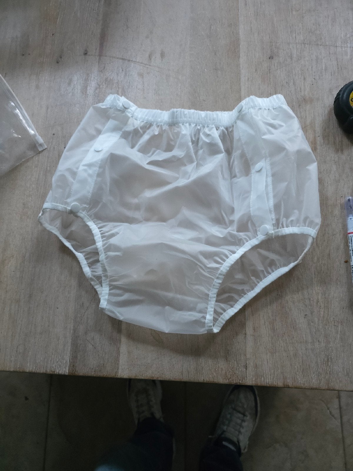 Witte waterdichte luierbroek - Maat L nr 21, Ophalen of Verzenden, Nieuw