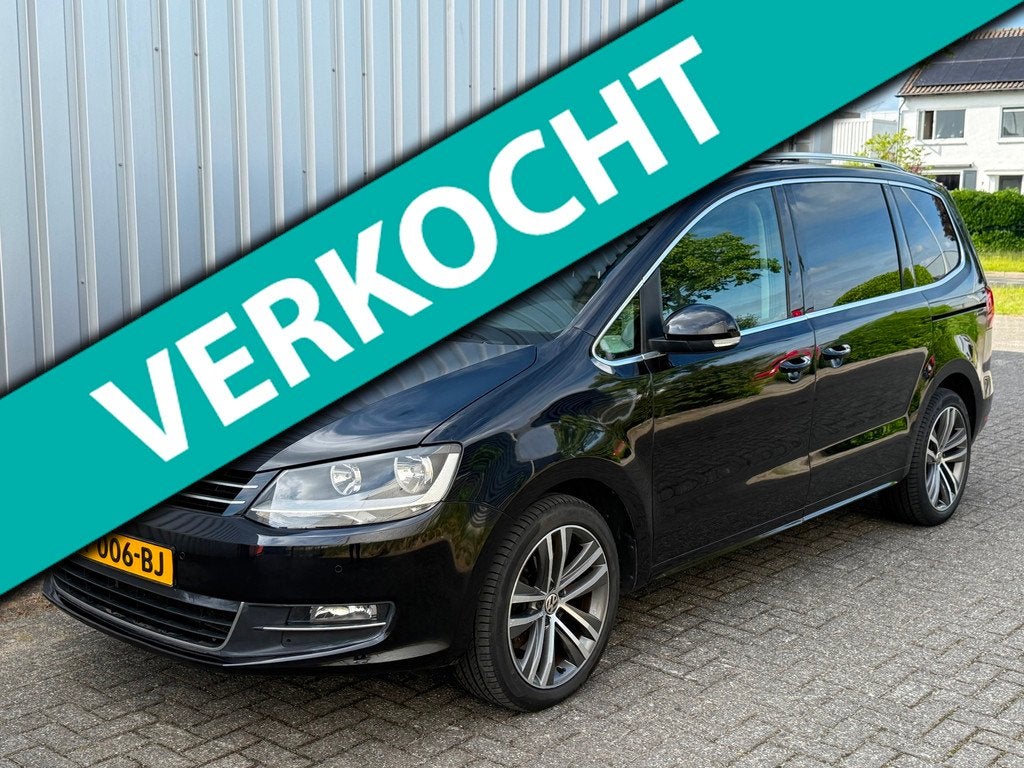 Volkswagen Sharan 2.0 TDI Highline/ 7pl / Pano/ NWE APK 2015, Auto's, Volkswagen, Gebruikt, Euro 6, 150 pk, Zwart