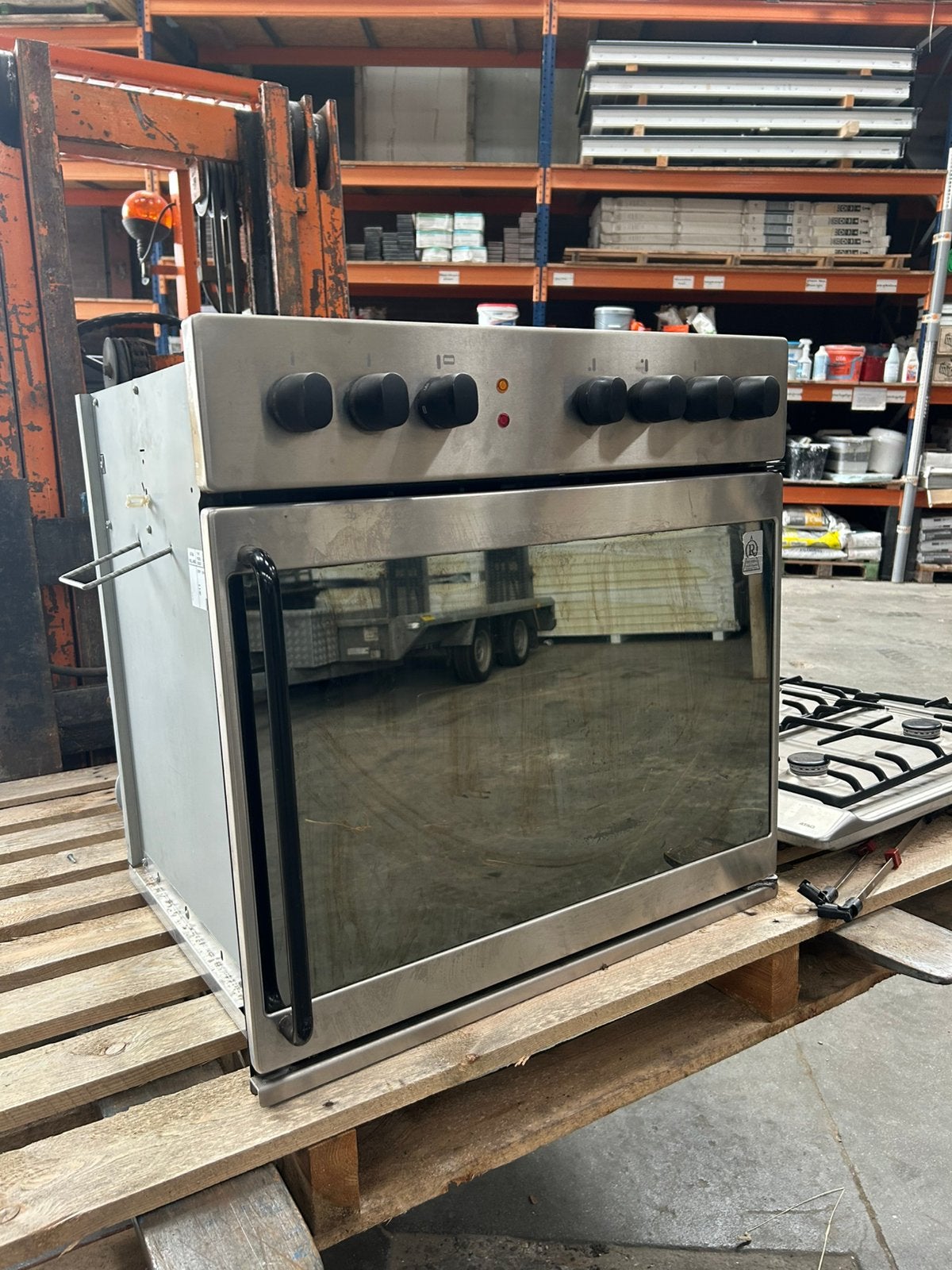 ATAG gasfornuis RVS, 4-pits gas + elektrische oven, Ophalen, Gebruikt, Inbouw, Atag