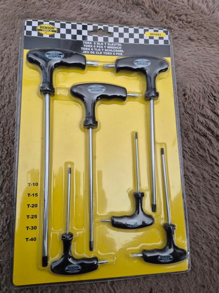 Nieuwe Benson Tools Torx T-sleutelset 6-delig T10-T40, Ophalen of Verzenden