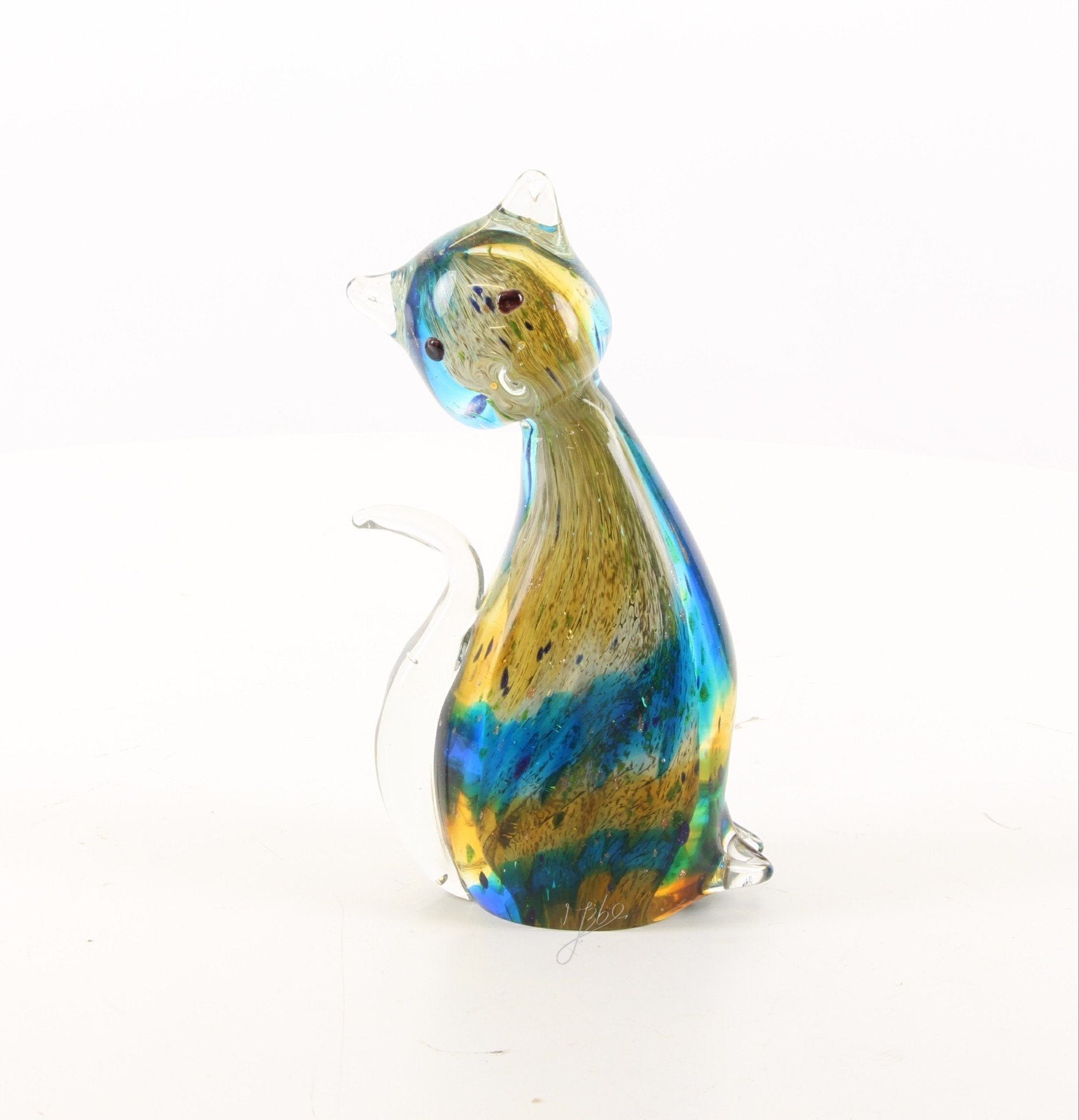 Glazen Kat Decoratie - Murano Stijl, Antiek en Kunst, Ophalen of Verzenden