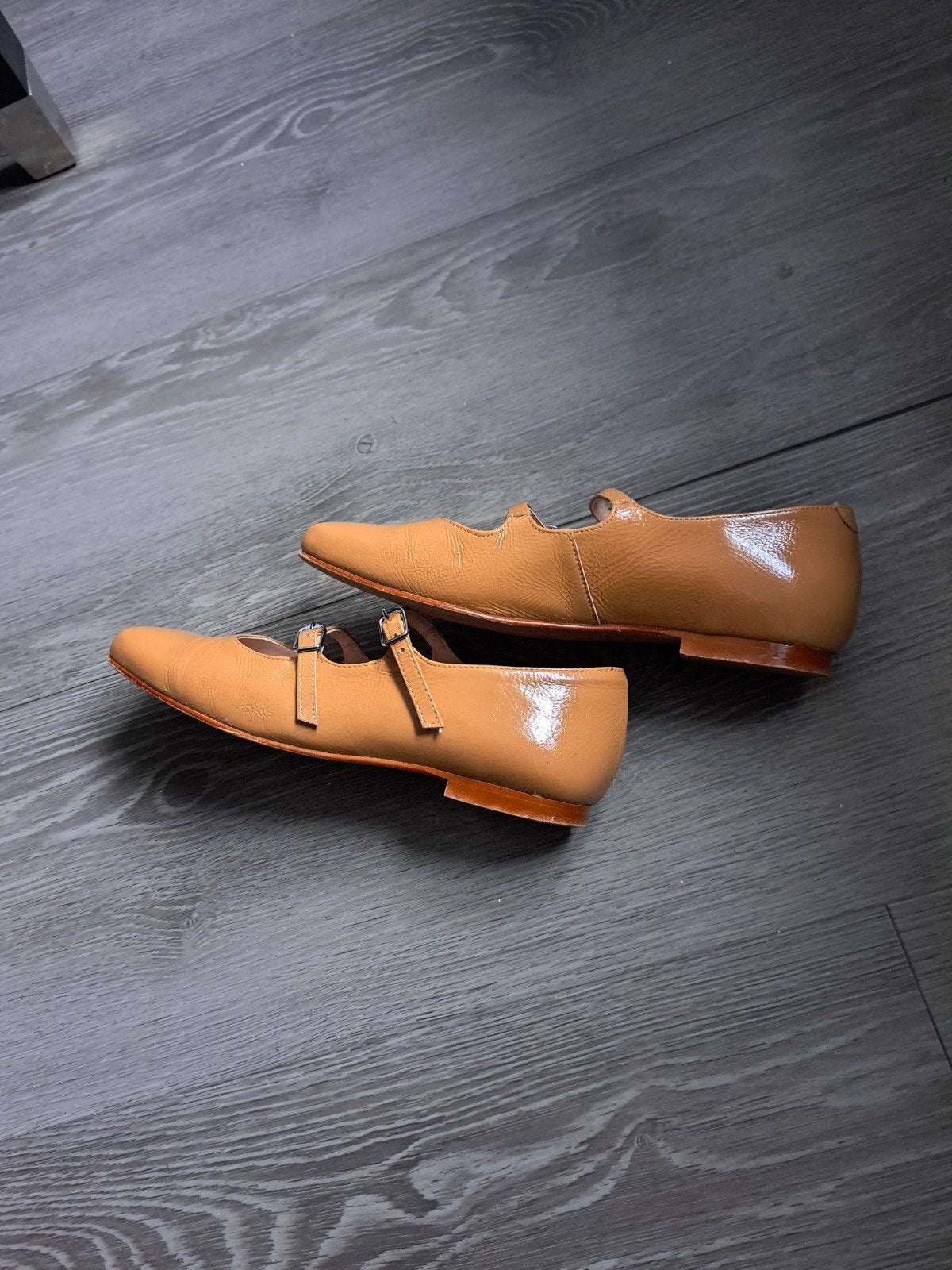 Beige schoen met platte hak., Ophalen, Overige kleuren