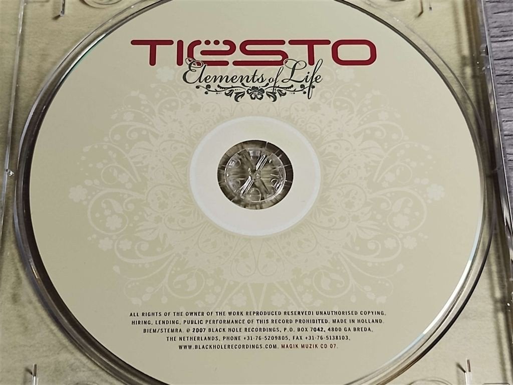 Tiësto – Elements Of Life, Ophalen of Verzenden, Zo goed als nieuw, Disco