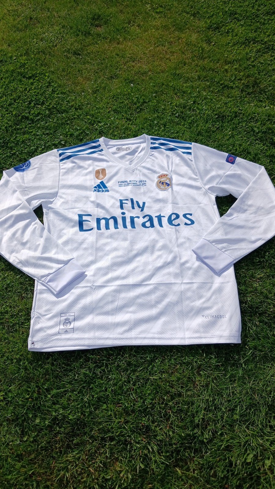 Real Madrid 2017-18 homeshirt longsleeve Ronaldo, Kleding | Heren, Sportkleding, Nieuw, Voetbal, Wit, Ophalen of Verzenden