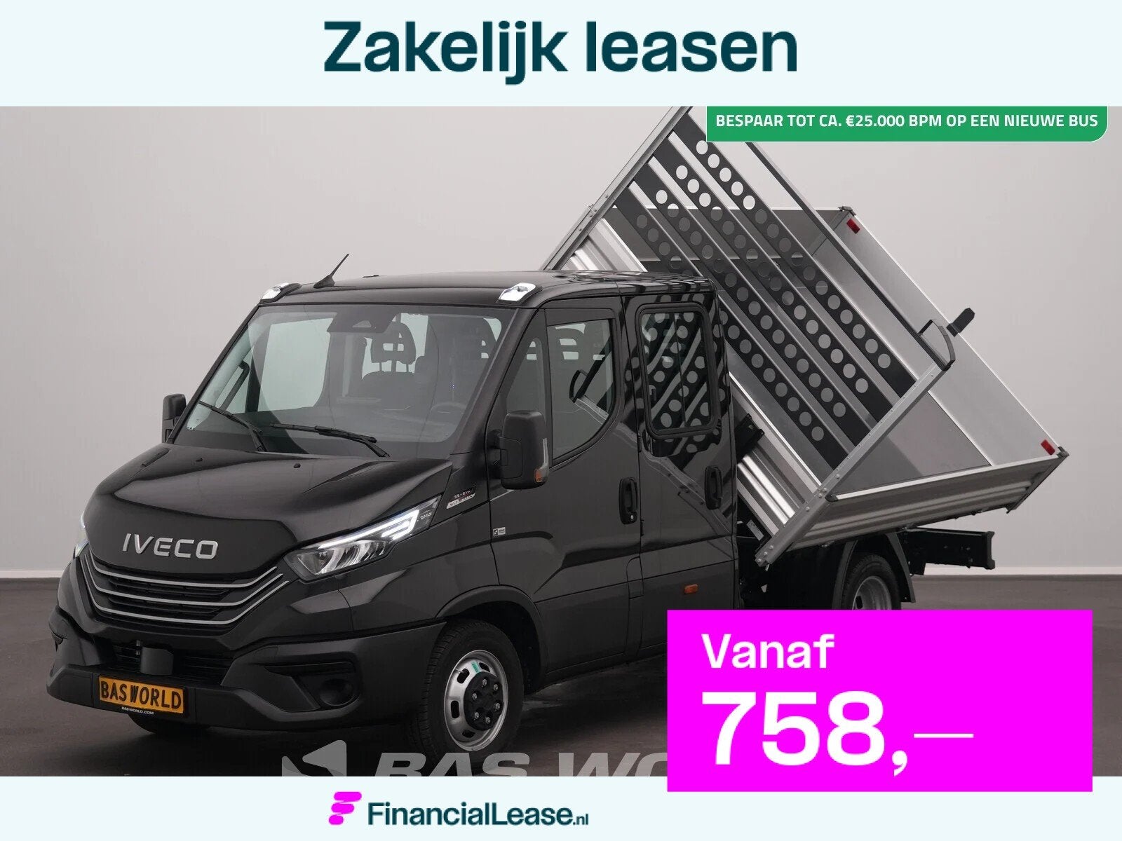 Iveco Daily 35C21 3.0L Automaat Driezijdige Kipper Dubbel Ca, Automaat, Stof, 4 cilinders, Iveco