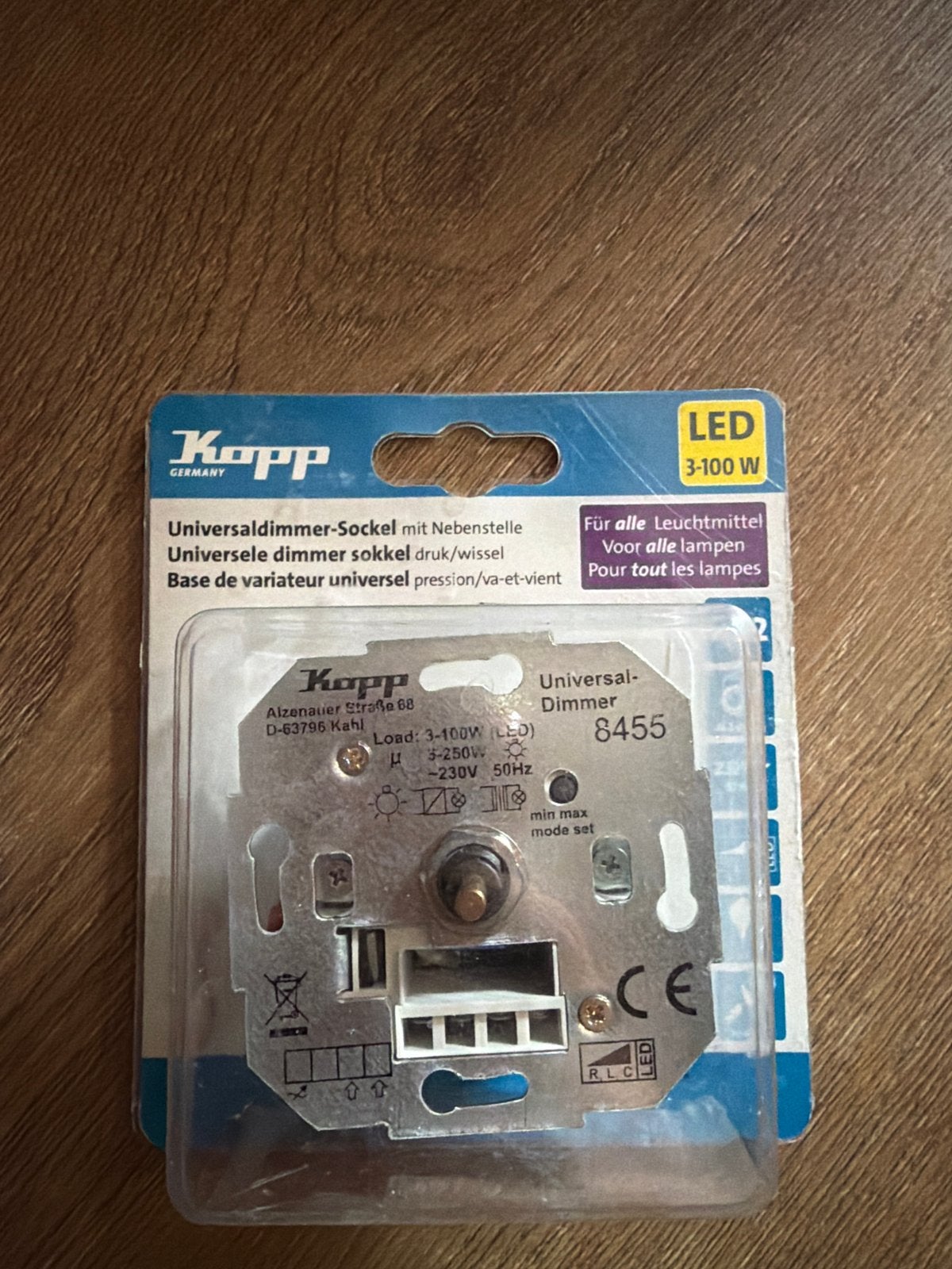 Kopp Universele LED Dimmer 3-100W - Nieuw in verpakking, Ophalen of Verzenden, Nieuw, Dimmer