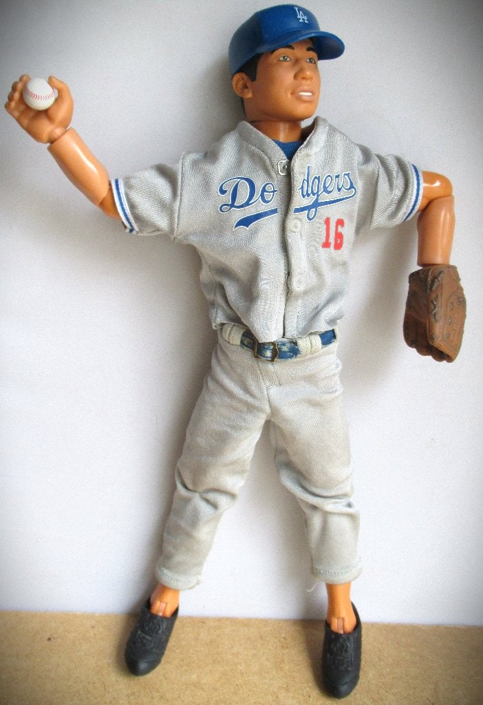 Honkbal Actiefiguur - Dodgers Speler Hideo Nomo~1998~Hasbro, Ophalen of Verzenden, Gebruikt, Honkbal, Overige typen