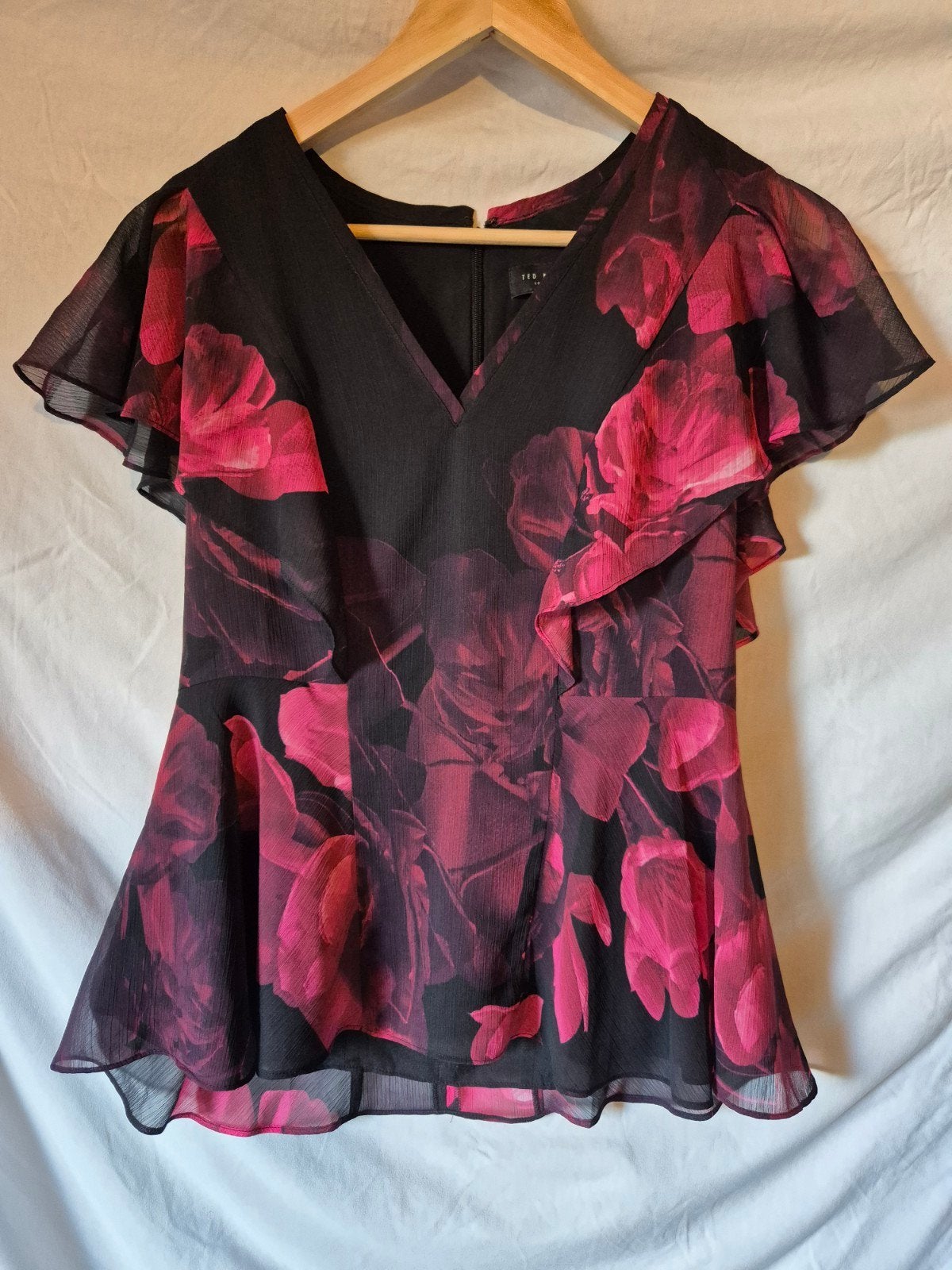 Ted Baker top maat 3, Maat 38/40 (M), Zwart, Ophalen of Verzenden, Zo goed als nieuw