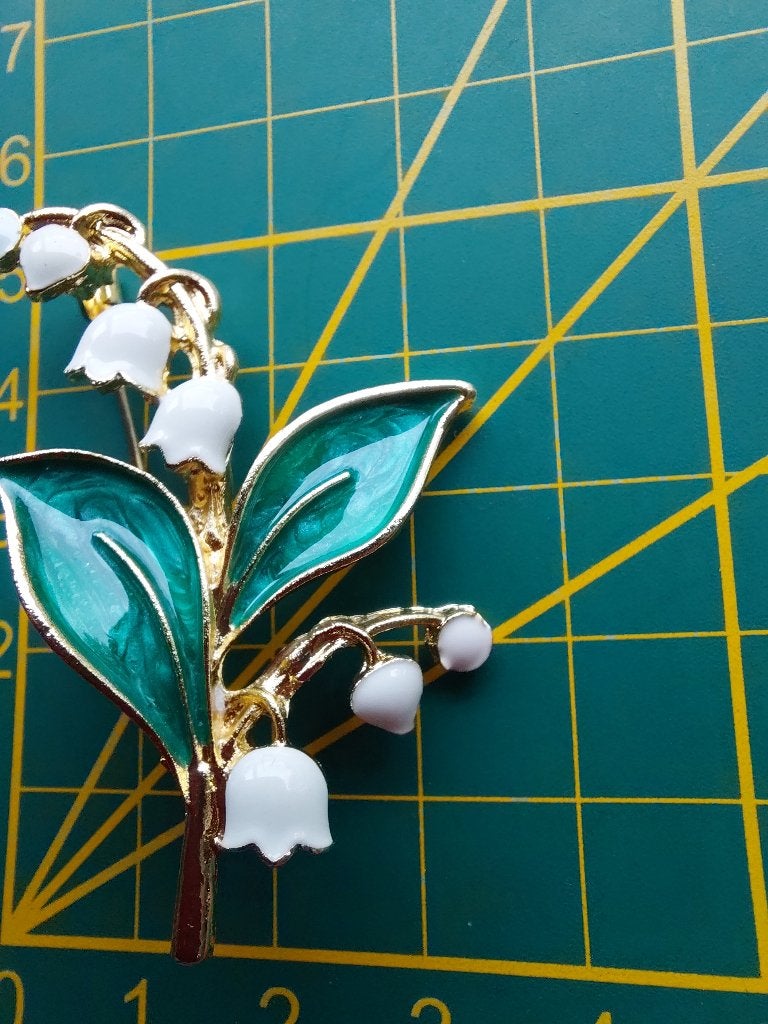 Broche lelietje van dalen, Overige materialen, 4 tot 7 cm, Nieuw, Ophalen of Verzenden