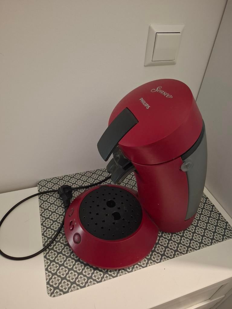 Senseo koffiezetapparaat rood - Goede staat, Ophalen, Koffiepads en cups, Gebruikt, Koffiemachine