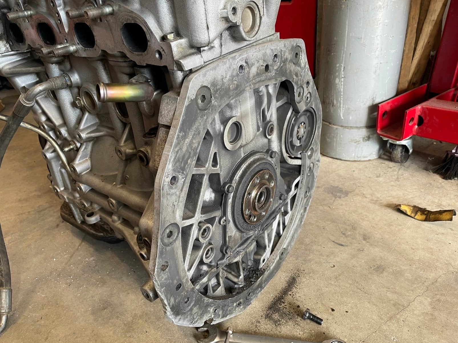 SR20det to CD009 adapter plate. Nissan 200sx, S13, S14, S15, Ophalen