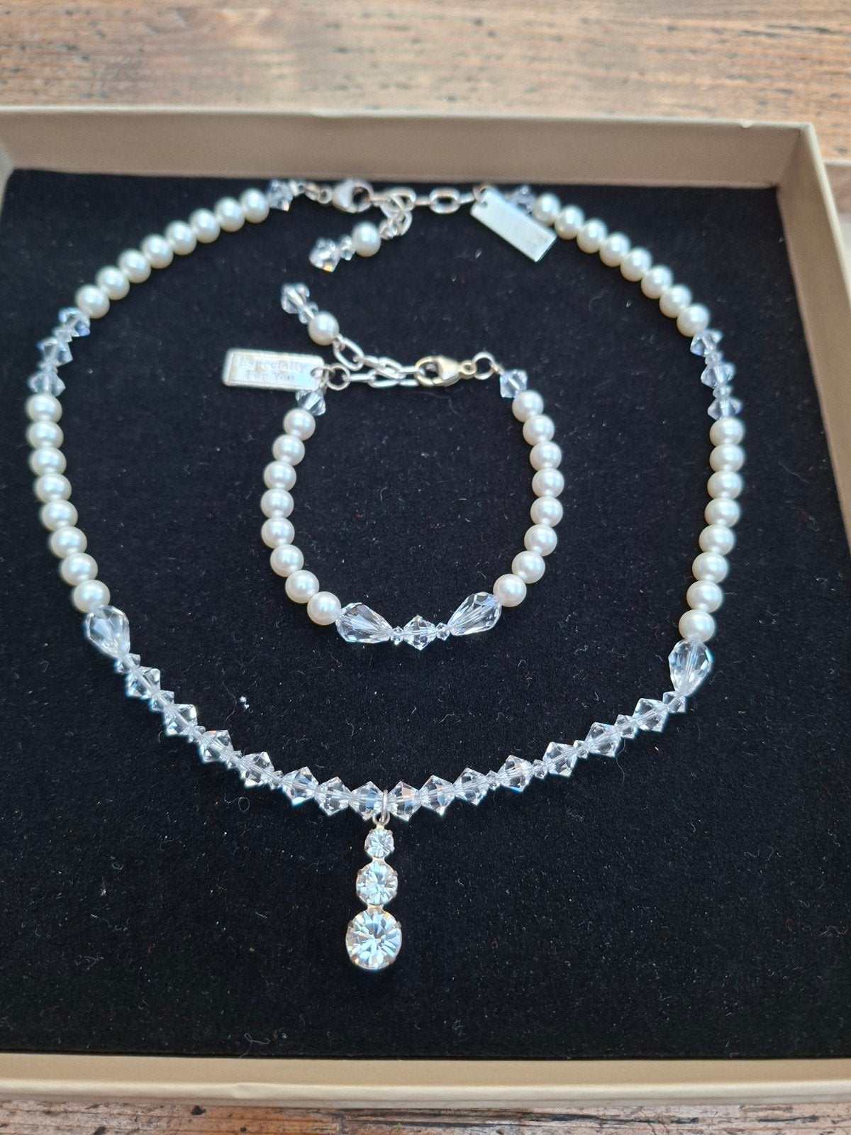 Bruidssieraden set, Overige materialen, Wit, Ophalen of Verzenden, Zo goed als nieuw