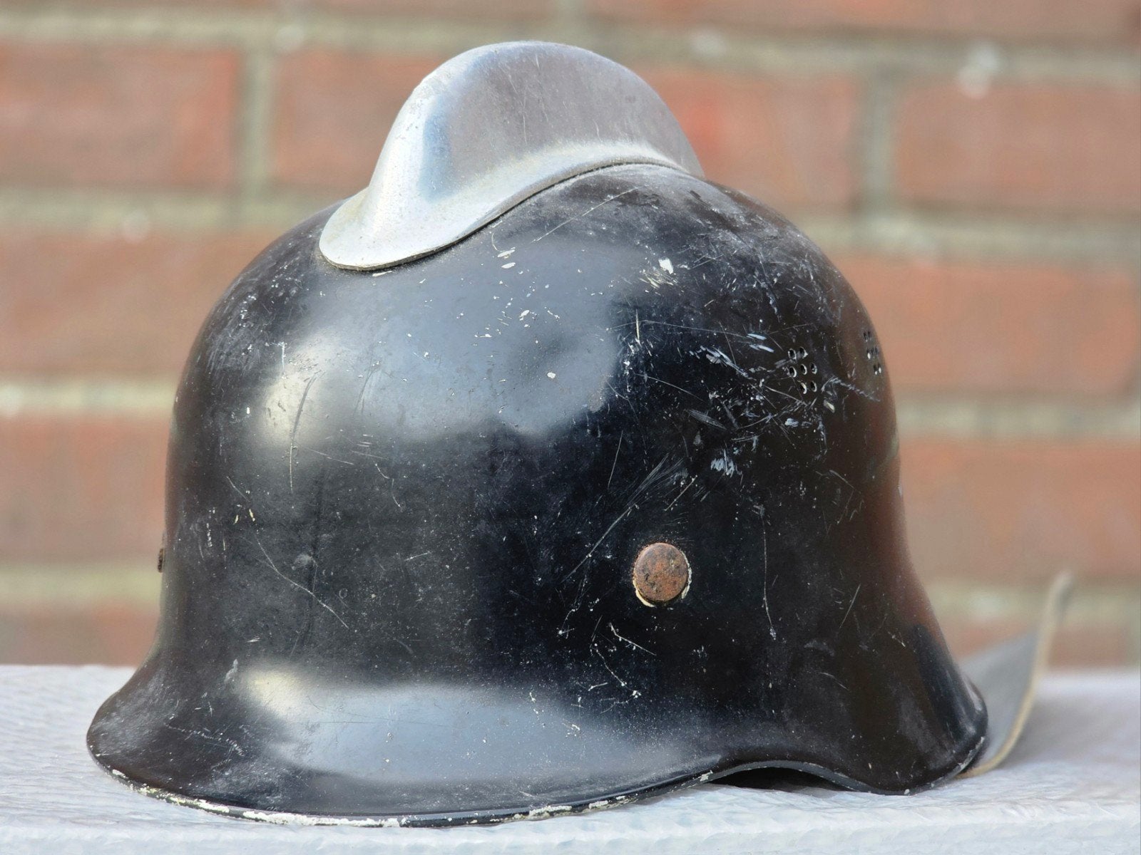 brandweerhelm brandweer Nederland, Ophalen of Verzenden, Landmacht, Nederland, Embleem of Badge