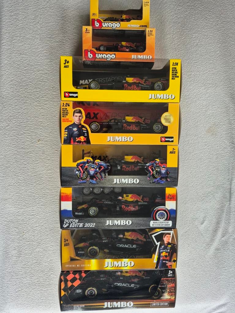 Max Verstappen Jumbo F1 modelauto's (Bburago), Ophalen of Verzenden, Nieuw, Overige typen, Bburago