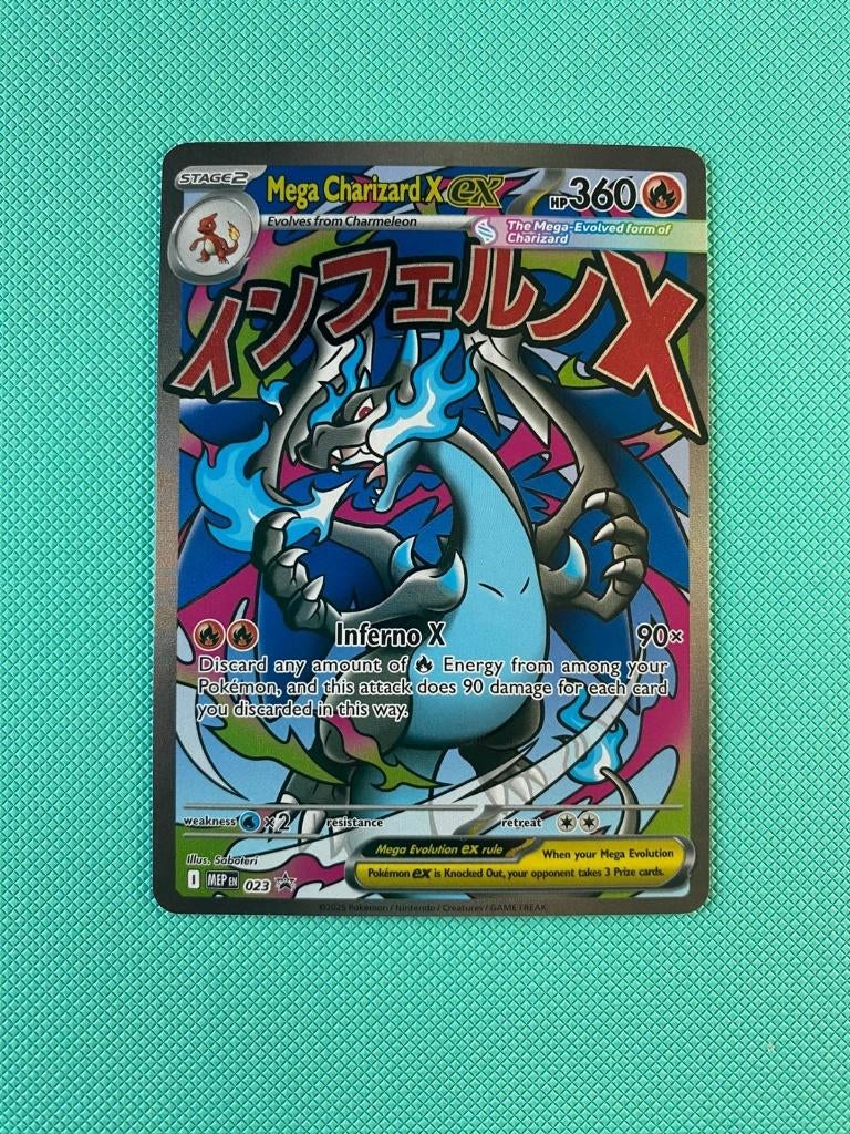 Mega Charizard X EX promo 023, Ophalen of Verzenden, Nieuw, Losse kaart, Foil