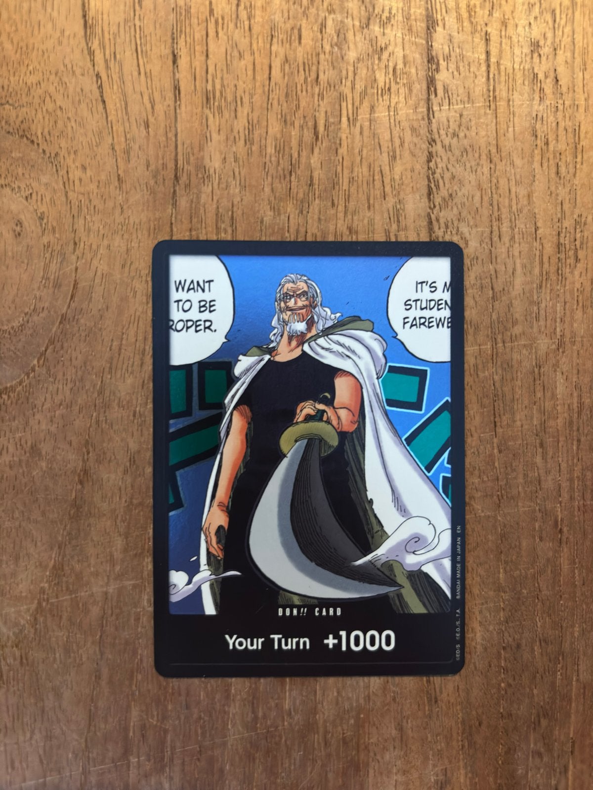 One Piece Card Game Don!! Card - Silvers Rayleigh, Ophalen of Verzenden, Zo goed als nieuw, Losse kaart