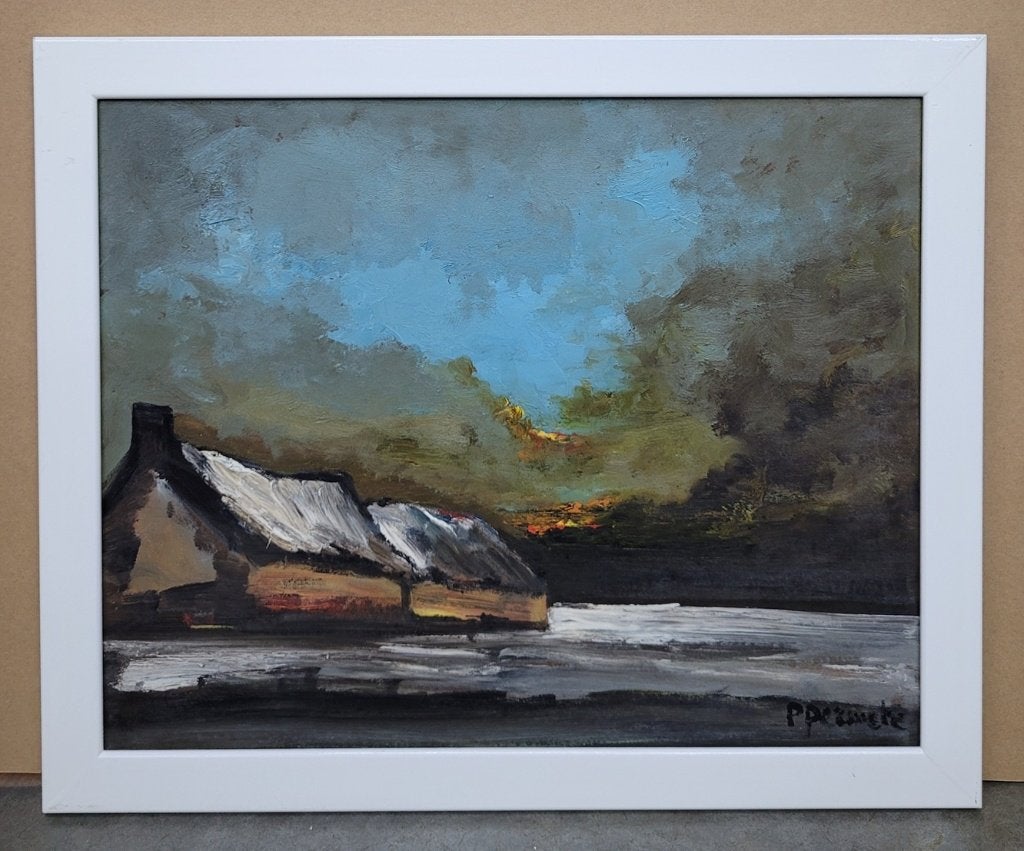 Paul PERMEKE, expressionistisch landschap, Paneel, Expressionistisch, Ophalen of Verzenden, Landschap