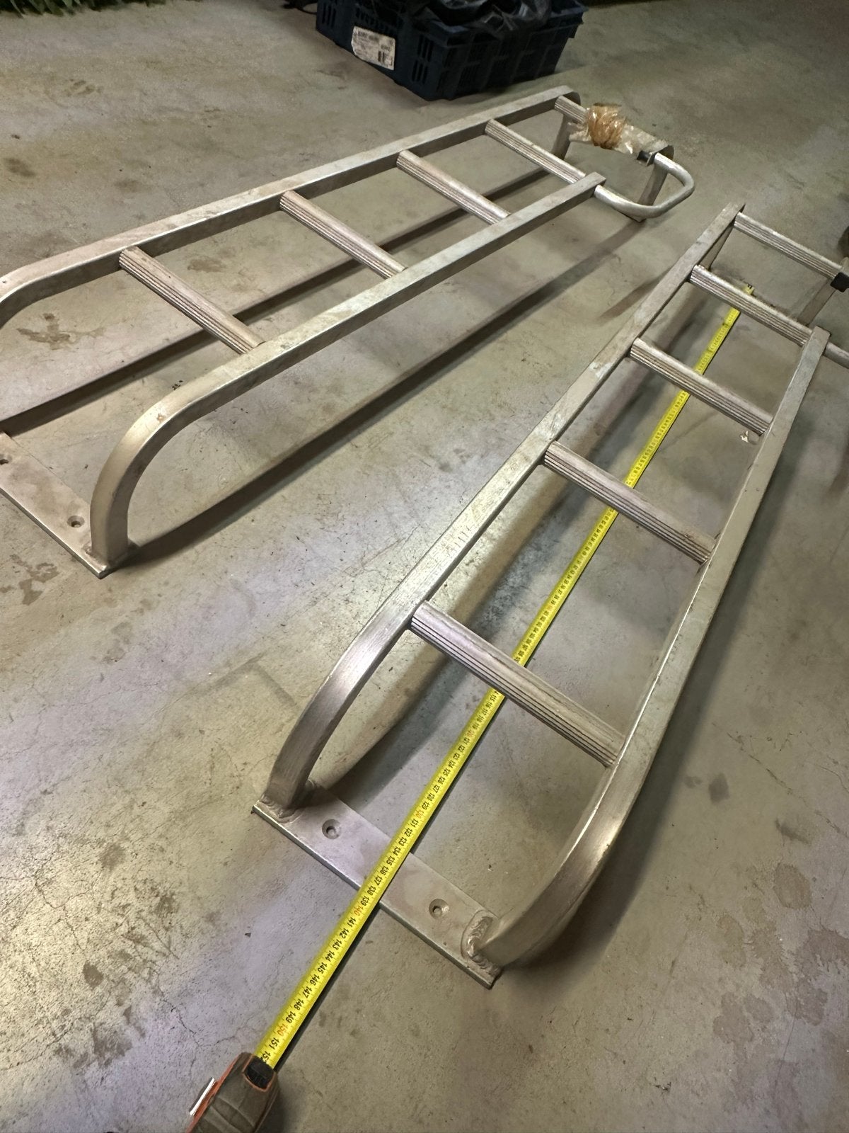 Land rover defender patriot Aluminium dakdrager ladder, Ophalen, Gebruikt, Land Rover