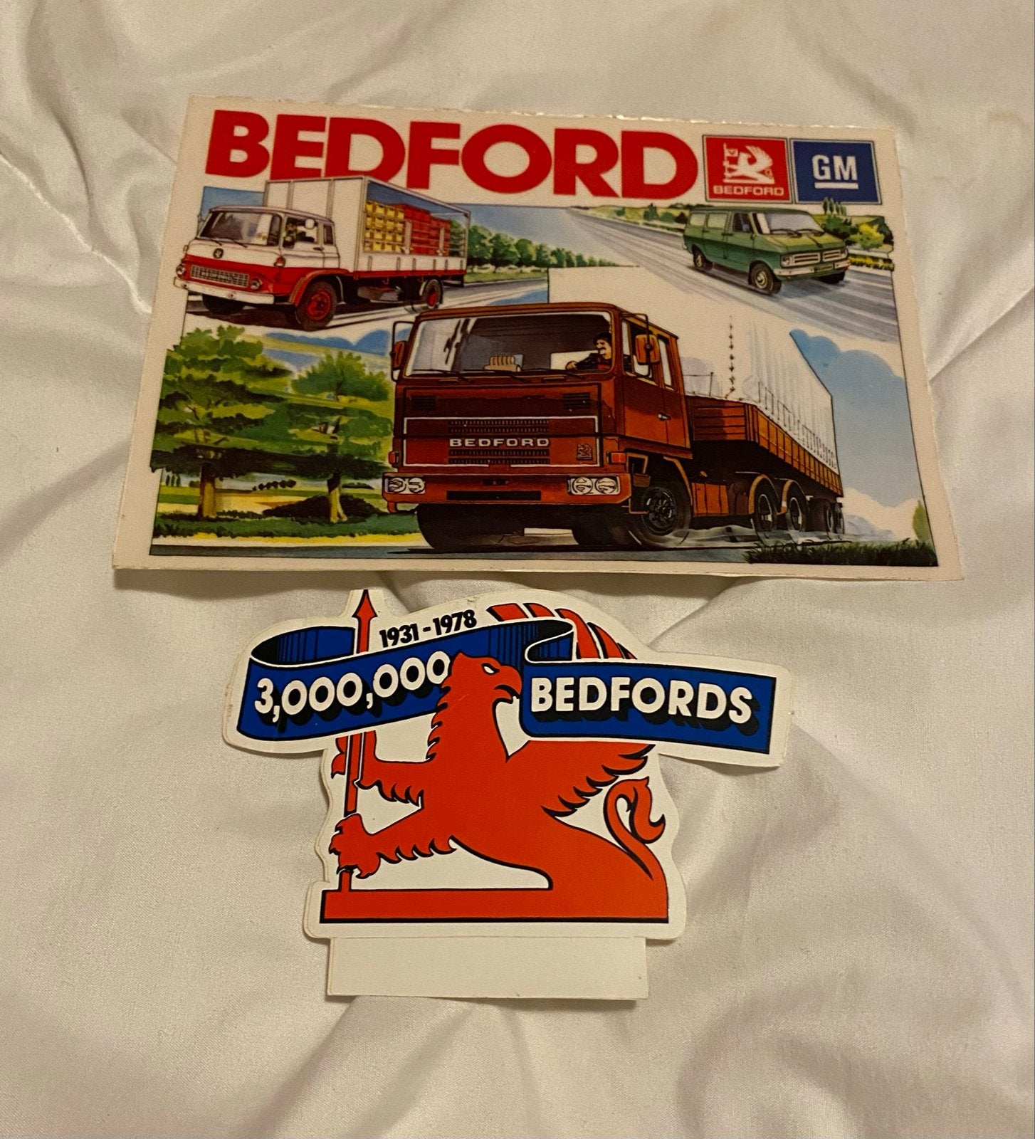 Vintage Bedford Vrachtwagen Advertentie & Sticker Set, Ophalen of Verzenden, Gebruikt, Auto's