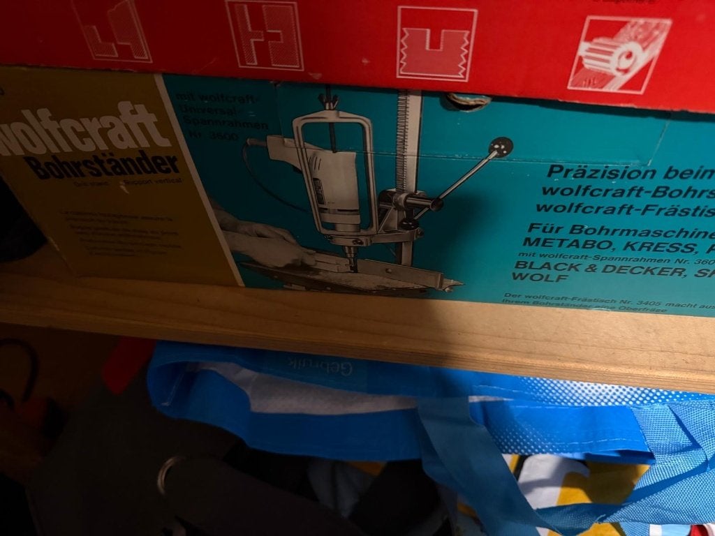 Vintage Wolfcraft universele boorstandaard Nr. 3600, Ophalen, Gebruikt, Kolomboormachine
